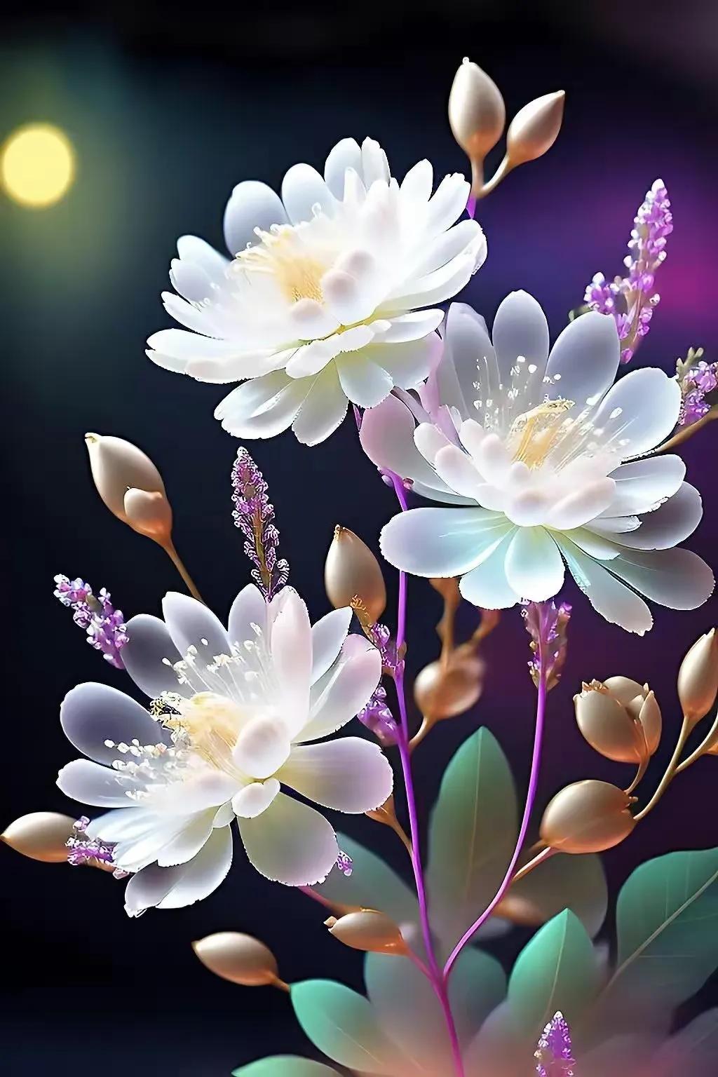 琉璃水晶花壁纸图片,唯美水晶花壁纸图片