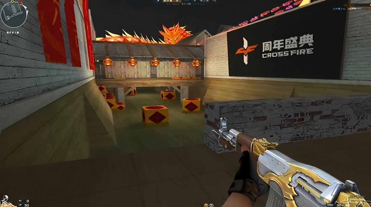 穿越火线新年广场a点跳箱子教程,穿越火线胜利广场狙击点位教学