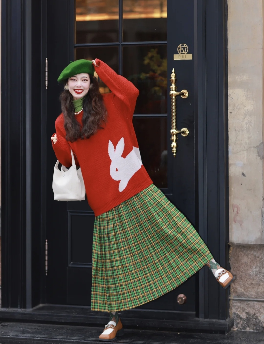 毛衣半身裙穿搭冬季图片,毛衣半身裙穿搭秋冬中长款维语版