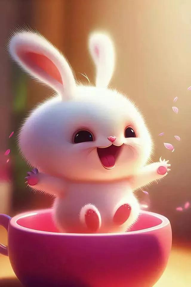 兔兔美美的照片,甜美可爱兔美美