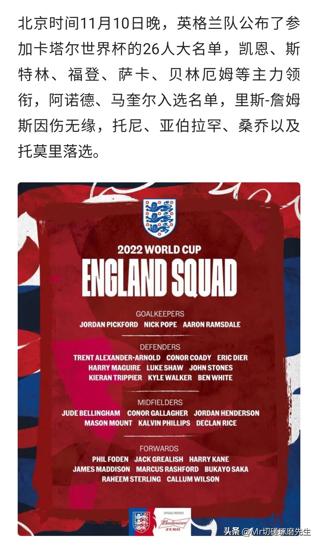 卡塔尔世界杯32支队伍,卡塔尔世界杯决赛两球队人员名单