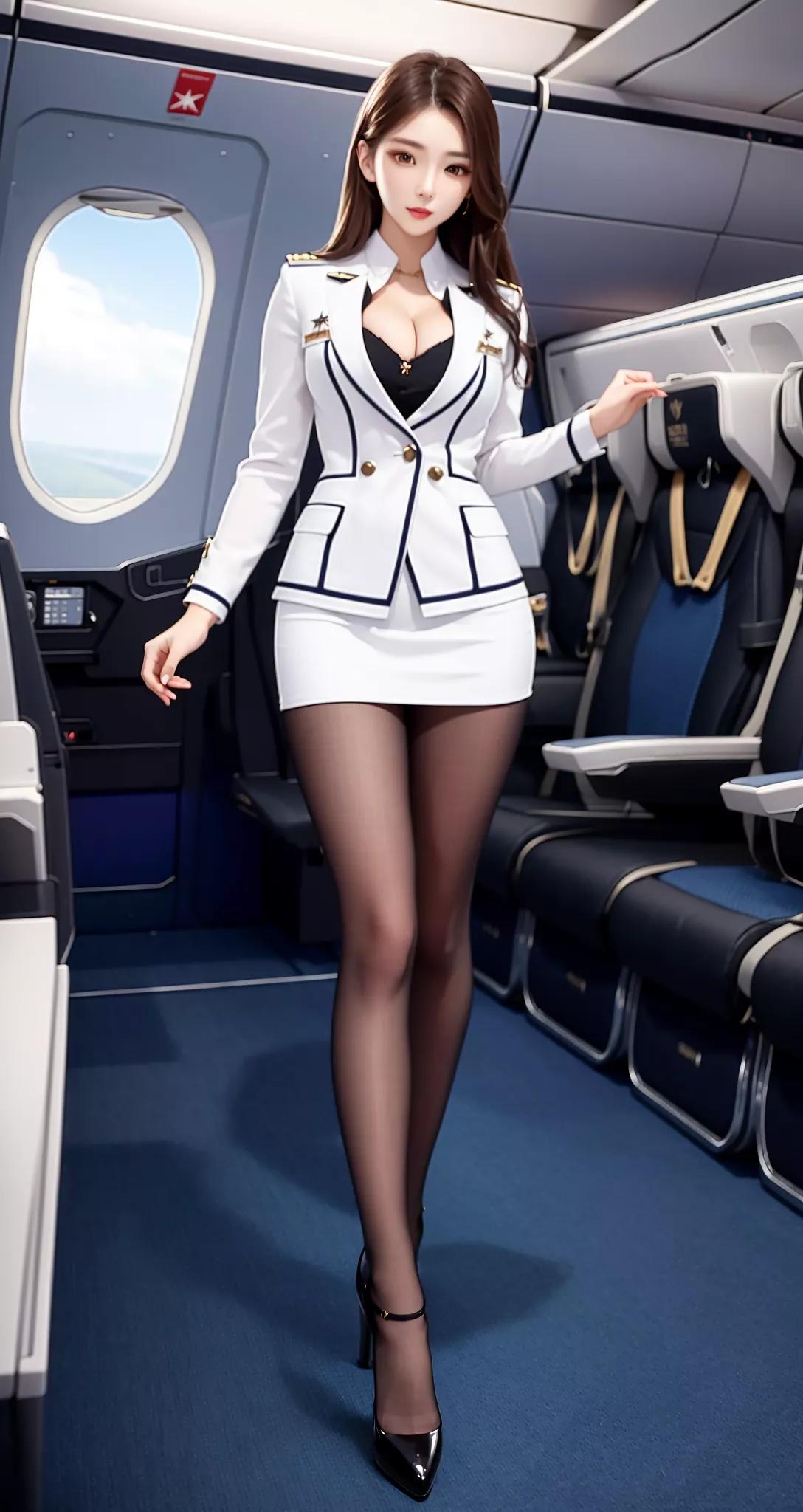 AI绘图现代职业装美女之-空姐制服精美图集（二）