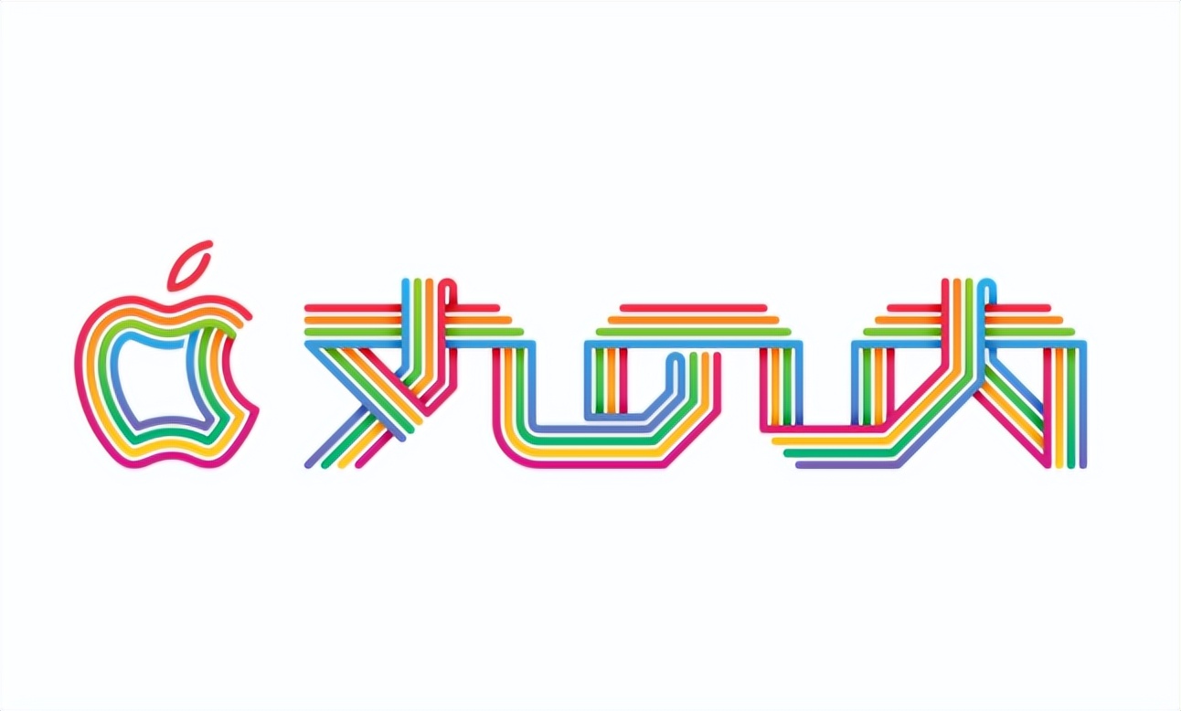 彩色苹果logo设计理念,苹果彩虹logo设计图