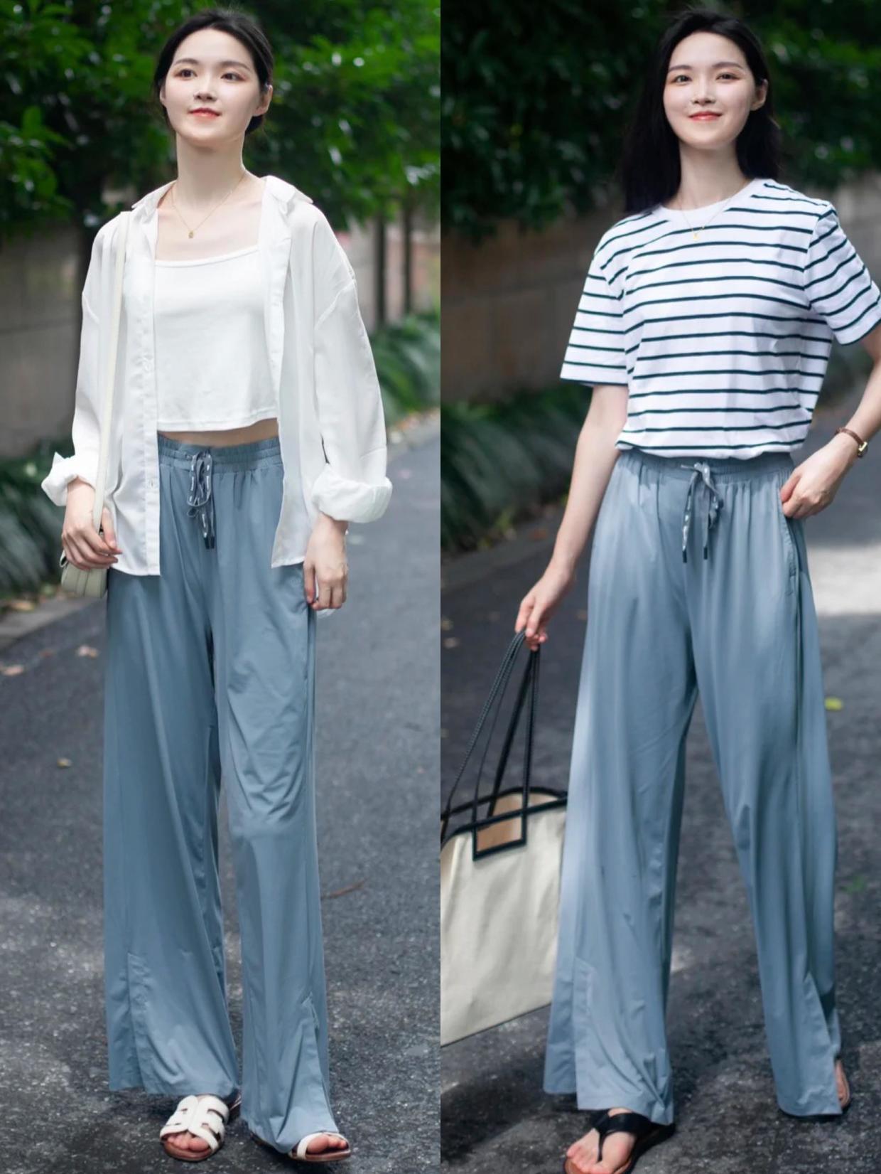阔腿裤穿得好夏天也能清爽又有型,阔腿裤真的是显腿长利器
