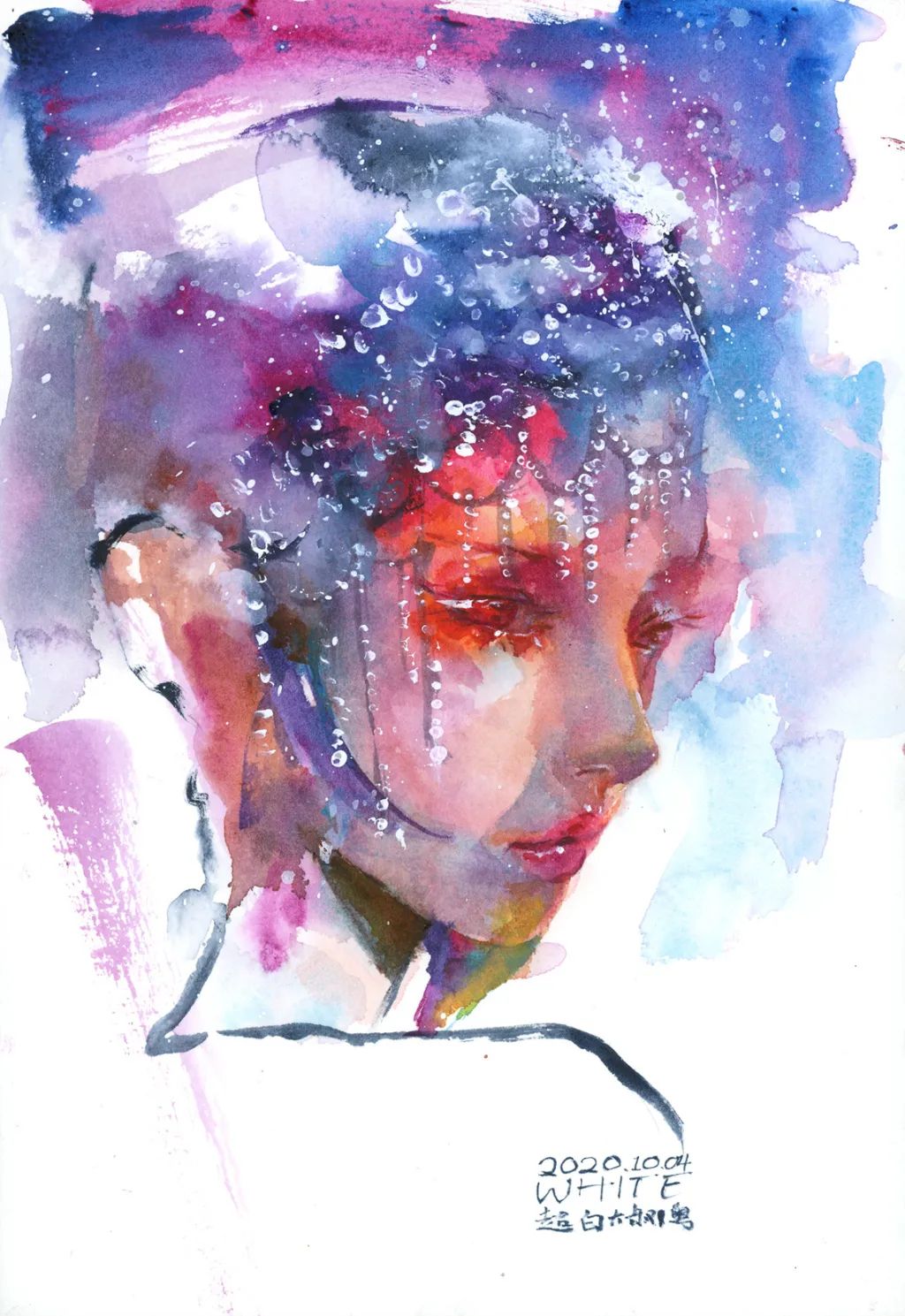 他是抖音水彩第一人，画面充满水墨意境，质感优秀！150万人盛赞