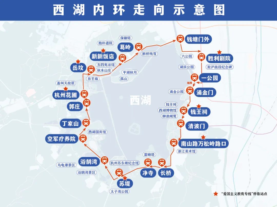 最新杭州西湖风景区攻略,杭州西湖52路环线景点