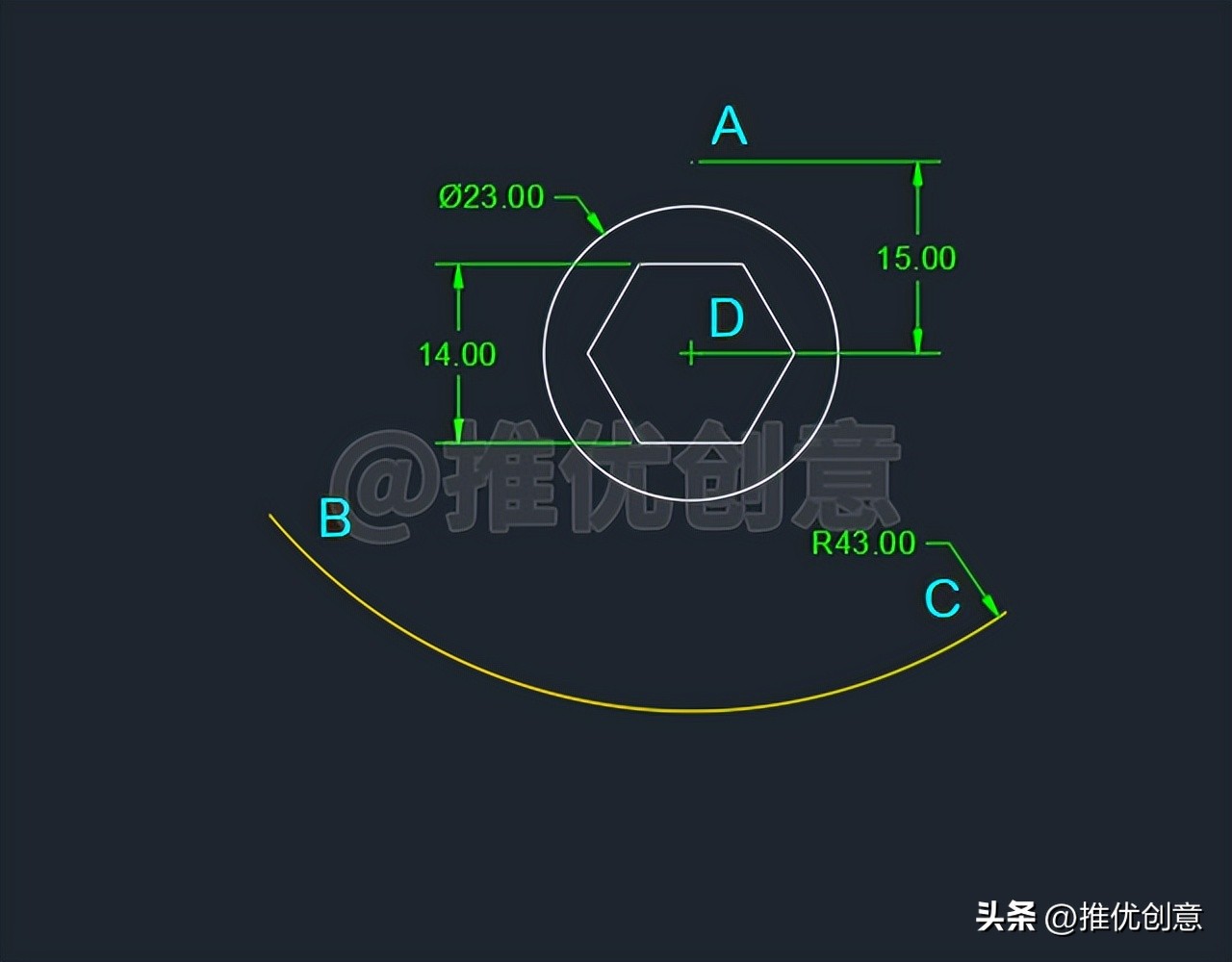 cad圆弧起点端点圆心画法,cad2007画指定圆心端点的圆弧