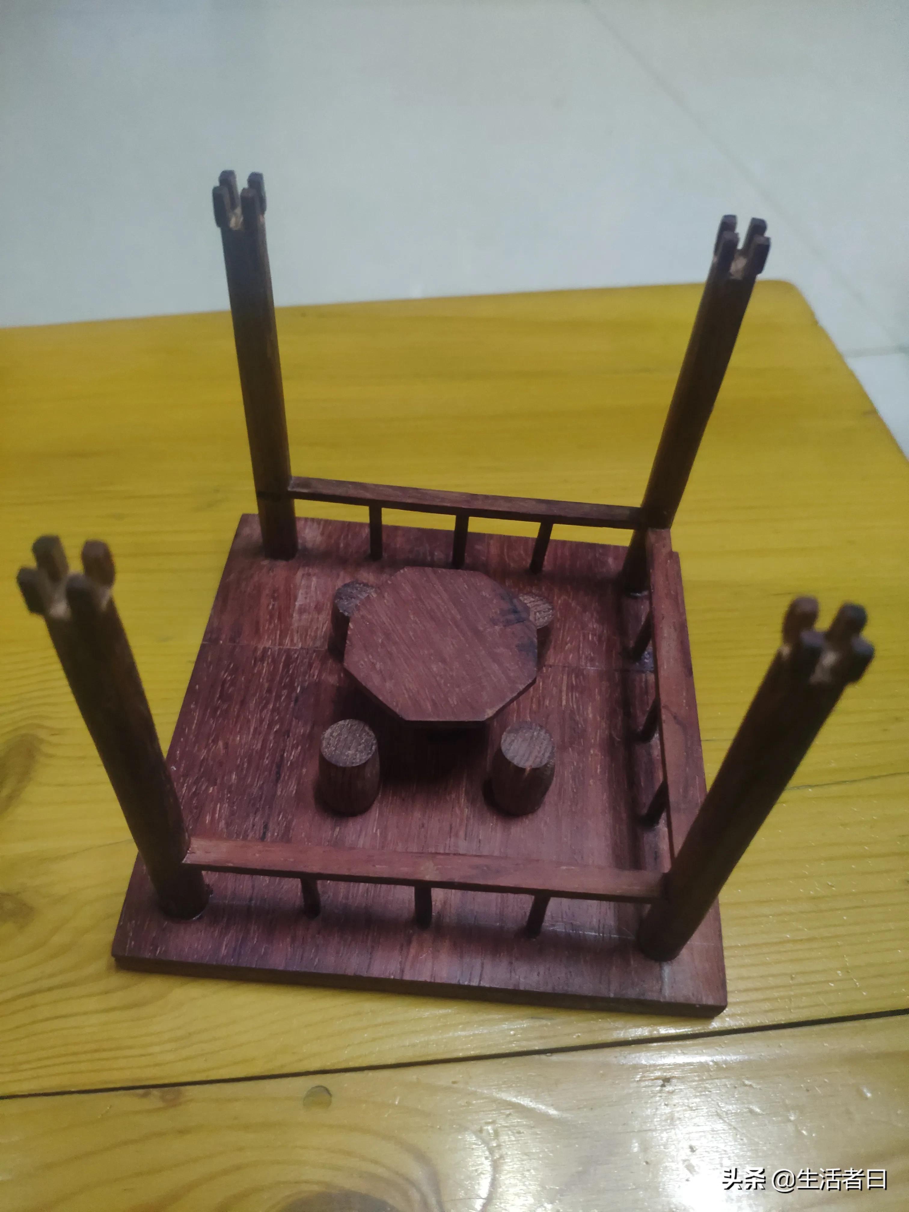 七步成亭，仿古小亭子摆件制作过程，喜欢的留下你的足迹吧