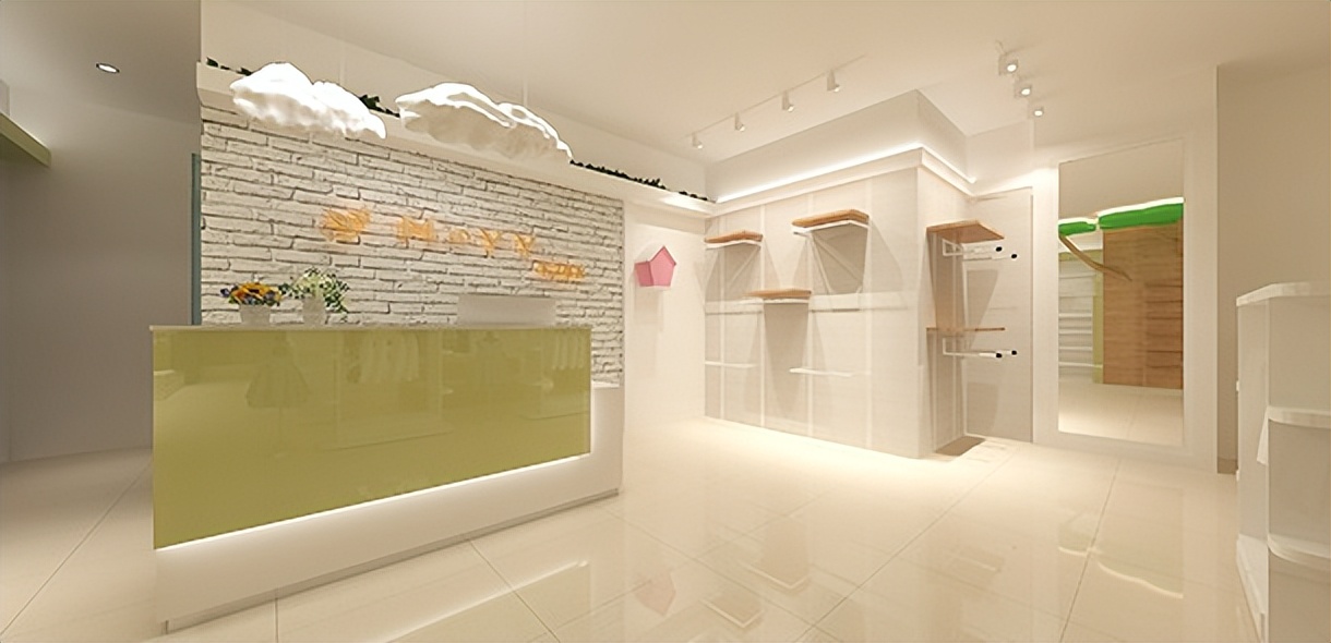 银川童装店设计装修公司推荐|银川木之芽衣童装店设计装修方案