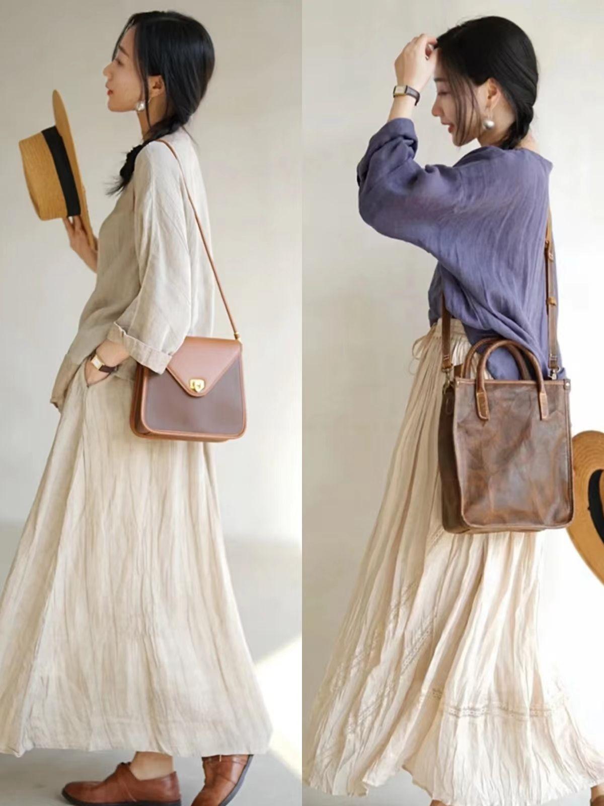 棉麻套装夏季藏肉遮肚子,棉麻森系风怎么穿