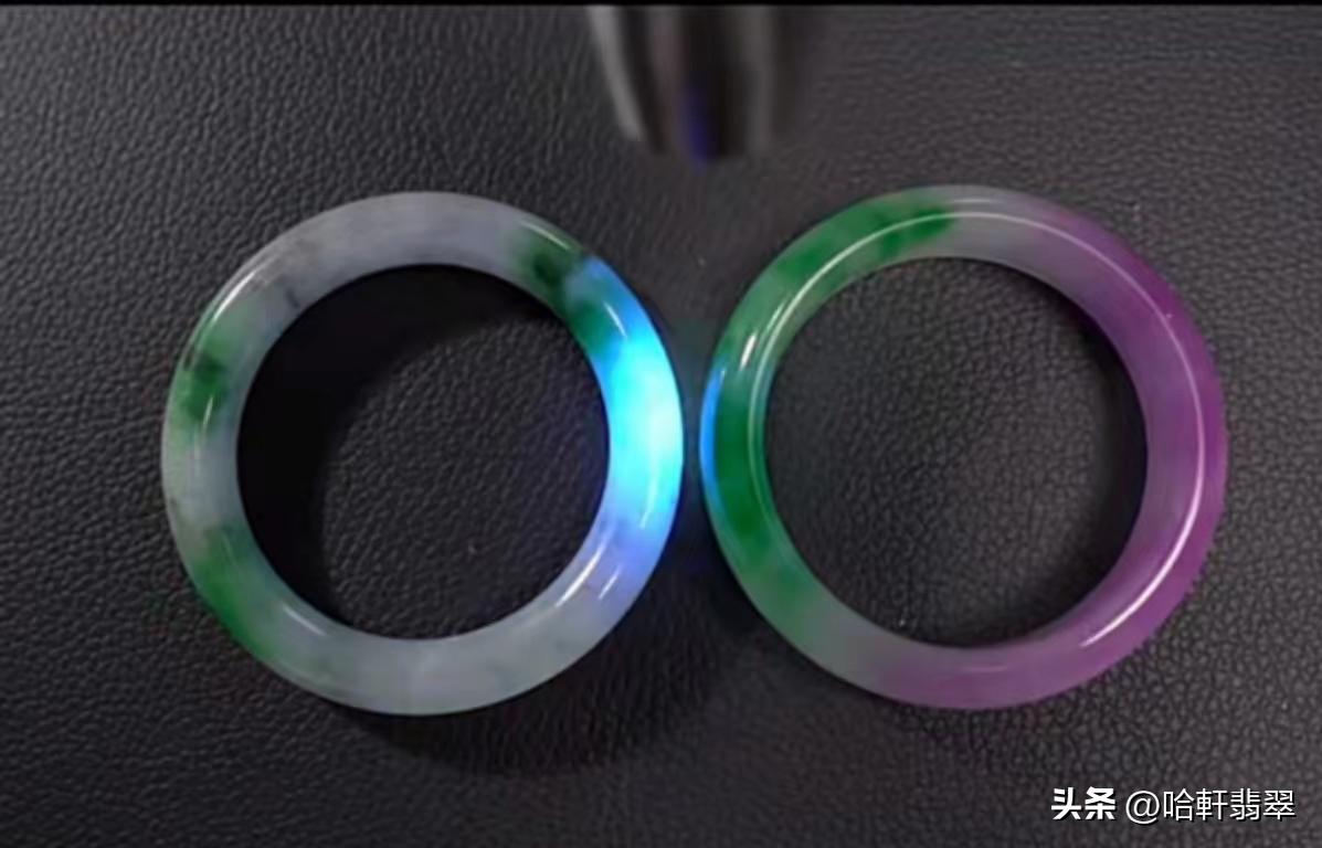 紫光灯鉴别不了的局部染色翡翠,染色假玉