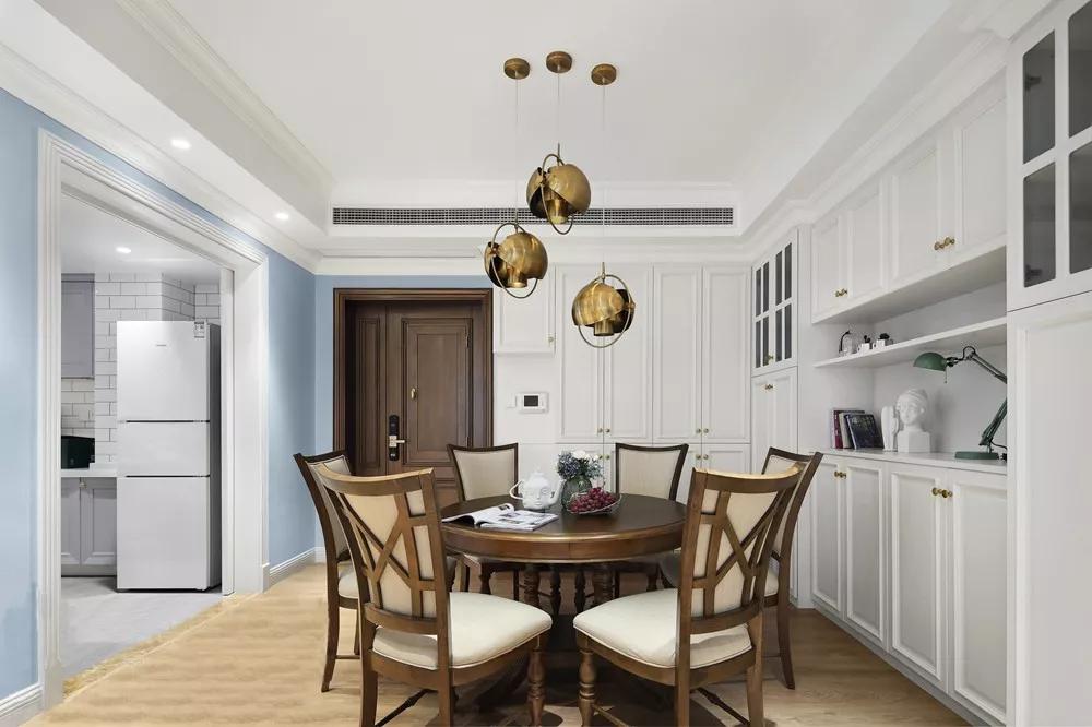 美式餐厅设计效果图小户型,美式简约风格餐厅设计效果图