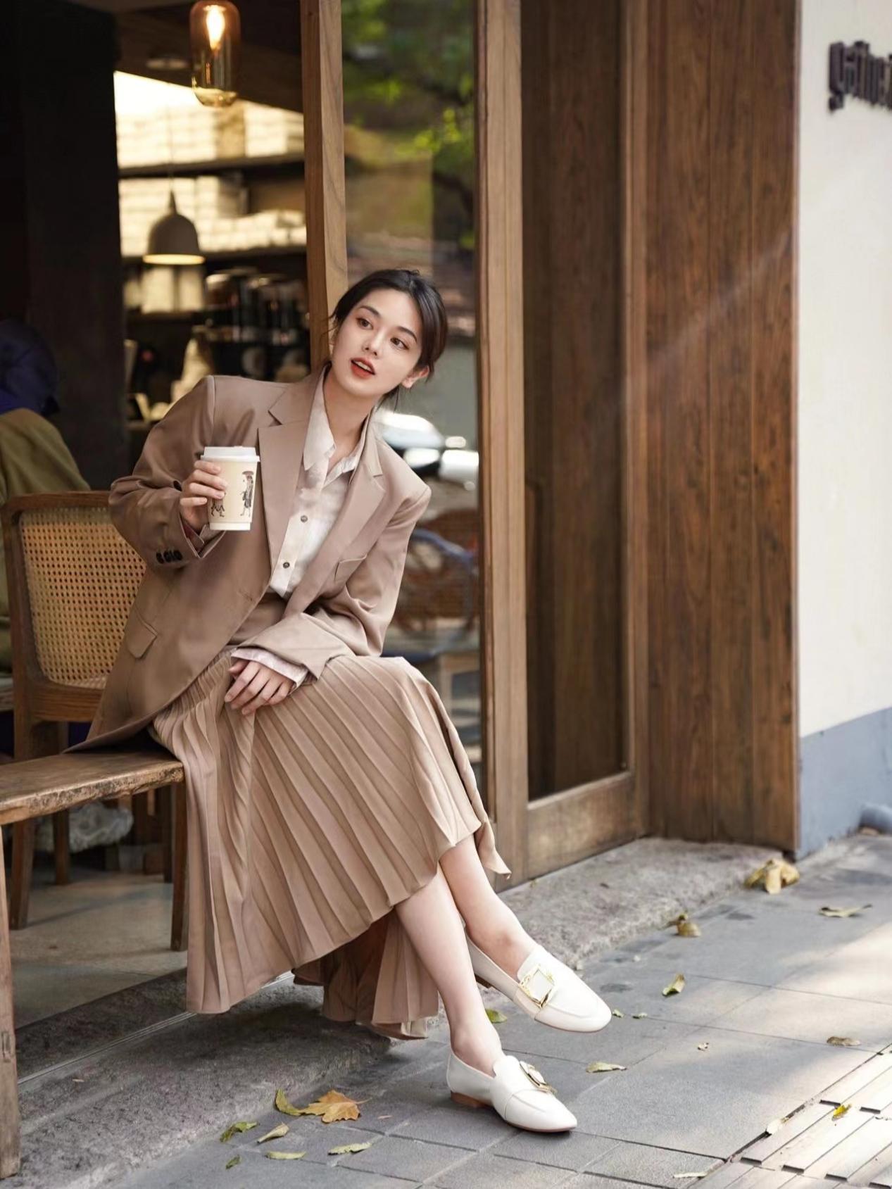 长款西装裙搭配高级感,西装搭配半身裙女款高级感