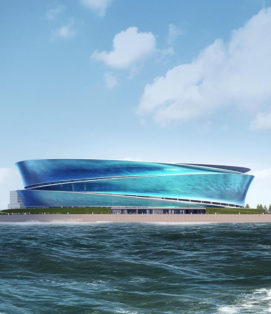 中国首座三面环海的世界级足球场,亚洲十座顶级足球场