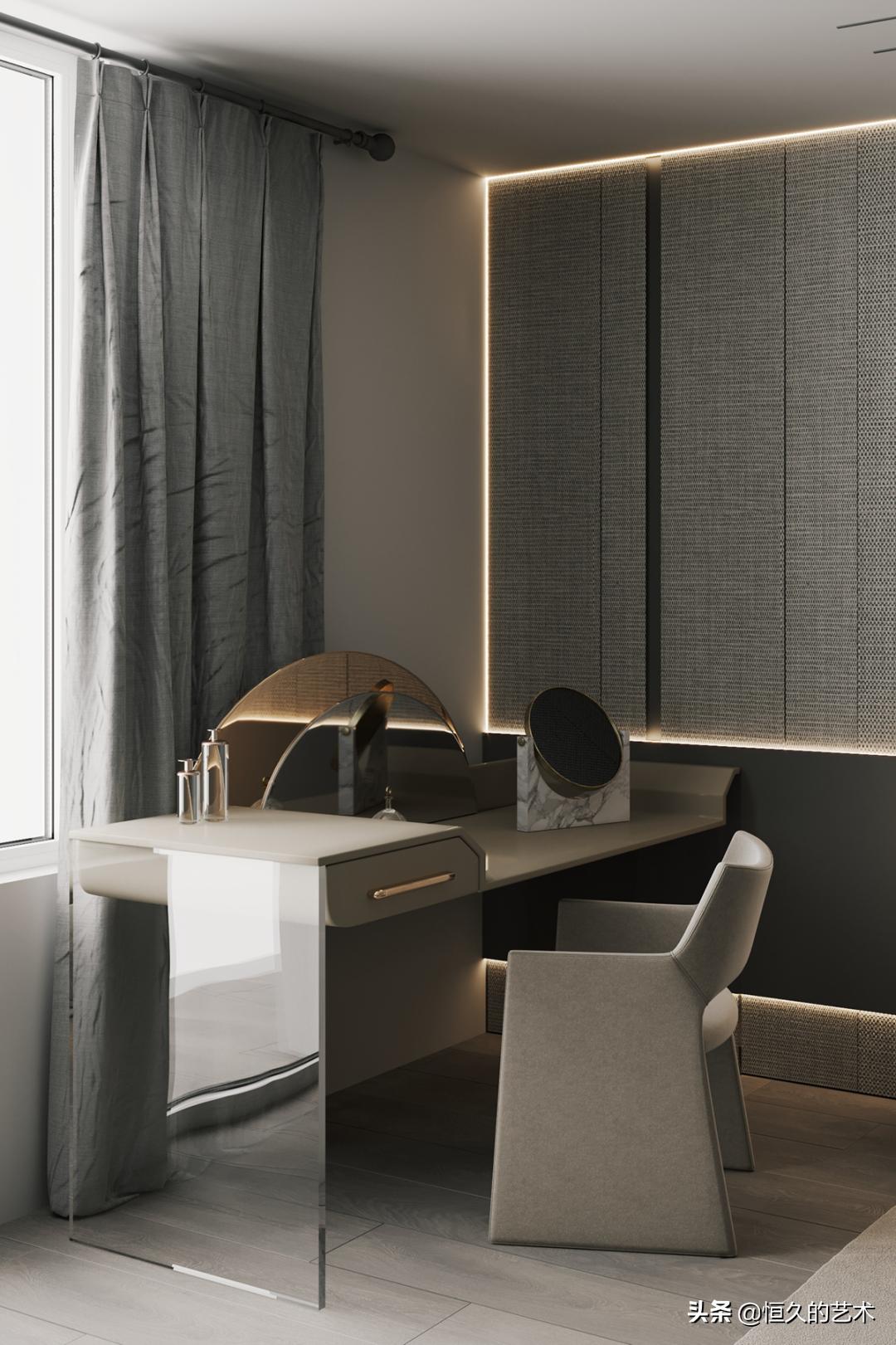 客厅石材木饰面效果,石材和实木搭配装修效果图