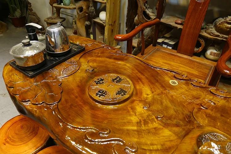 根雕茶桌茶台二手,根雕茶盘二手