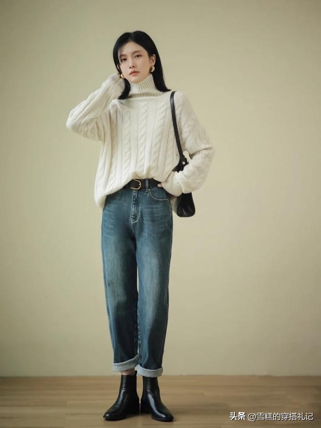 切尔西女靴怎么穿显腿细,大码显瘦切尔西靴女