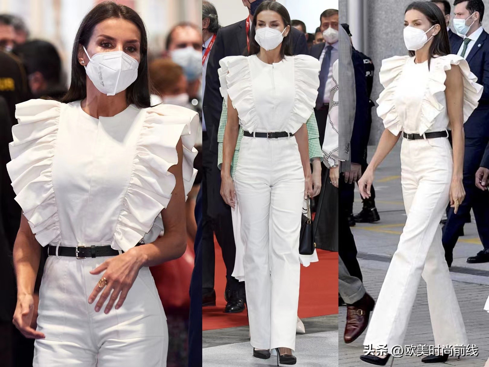 西班牙王后穿什么裤子好看,西班牙王后穿阔腿裤