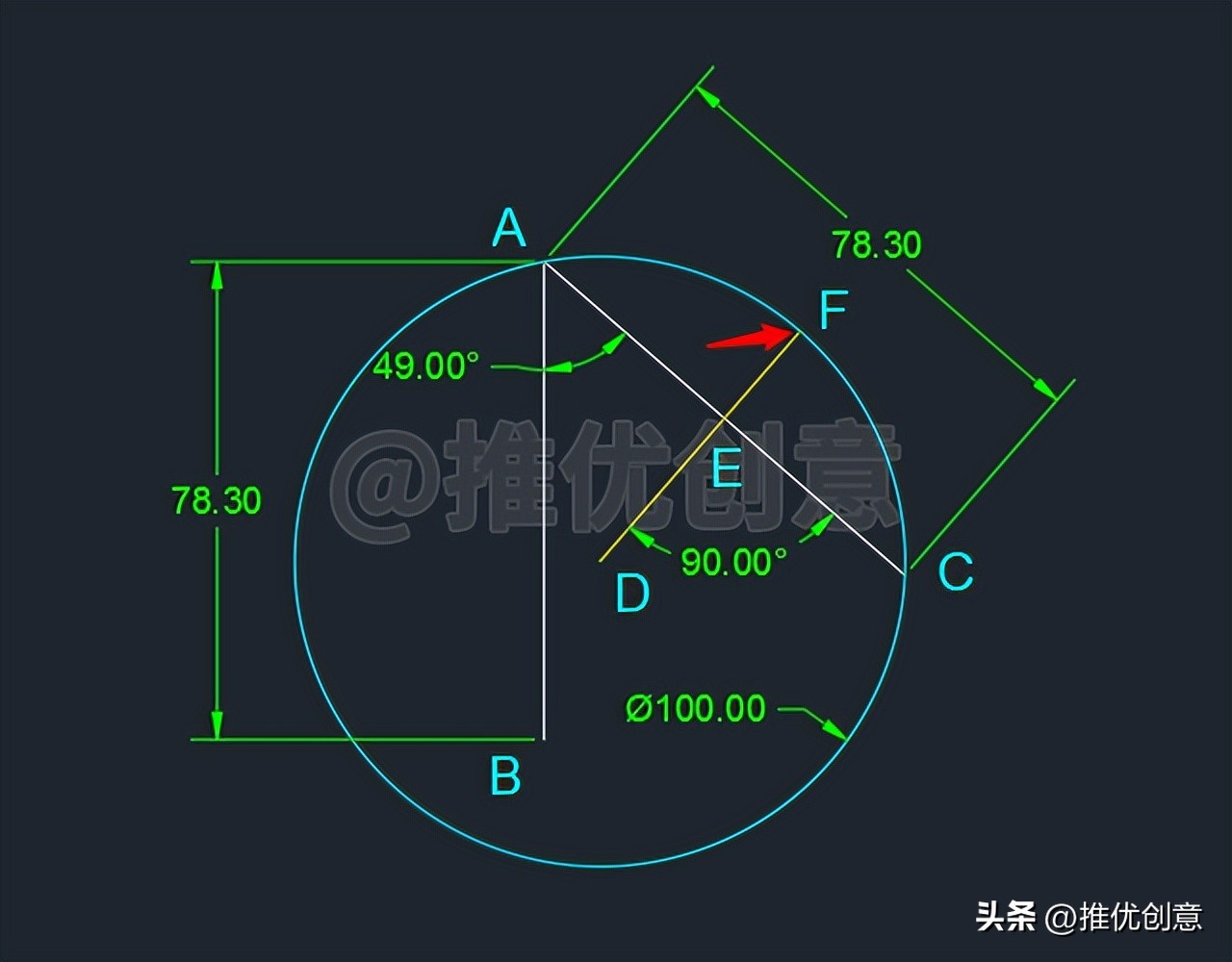 cad圆三点制图教程,cad圆制图初学入门