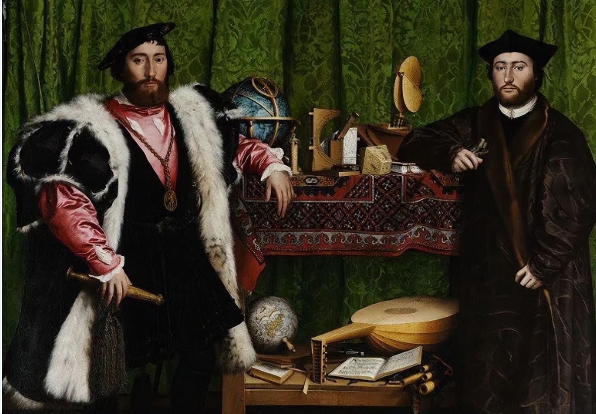 荷尔拜因怎样巧妙的运用色彩和光影，才营造出一种庄严的氛围？