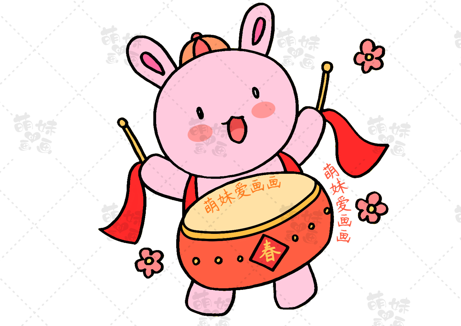 新春手抄报2023兔年简单又好看,兔年春节手抄报简单又漂亮字又少