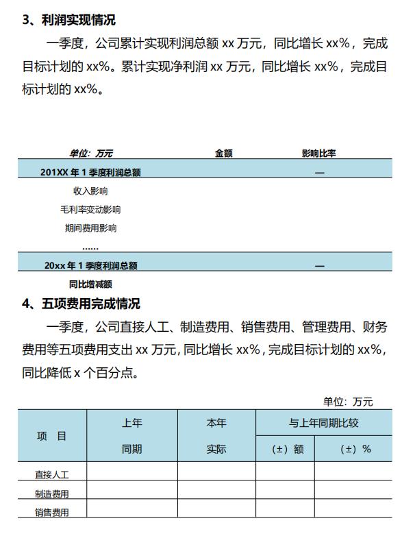 季度财务分析报告怎么做,财务报表分析简明版
