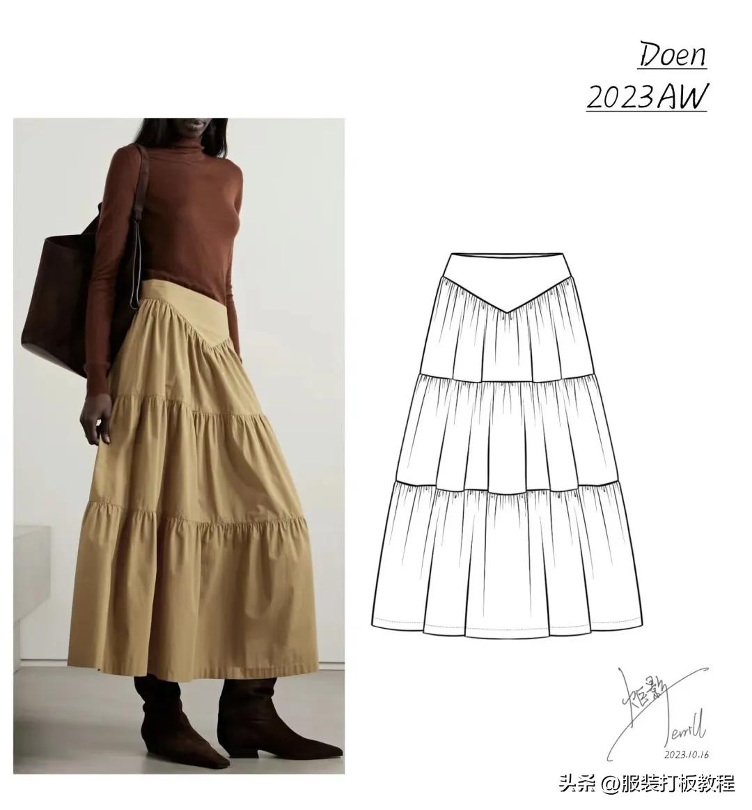 23款女装半身裙子制版教程附纸样图才智服装