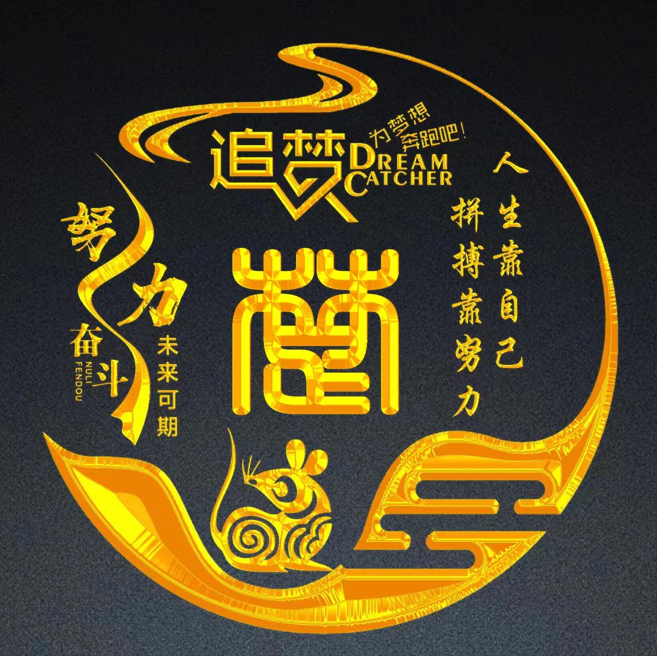 励志主题十二生肖精美姓氏头像,姓氏巩的十二生肖鼠的微信头像