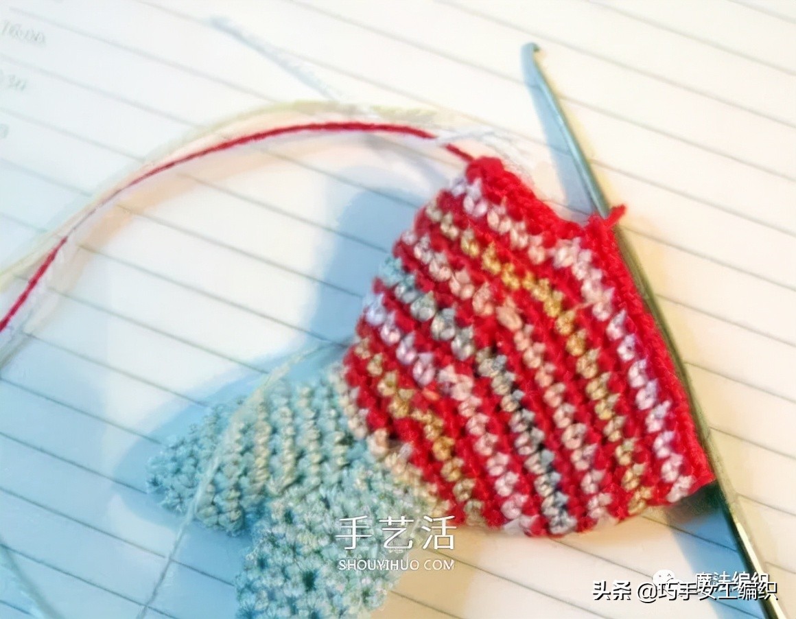 春夏季钩针镂空花样视频教程全集,钩年年有余小鱼挂件
