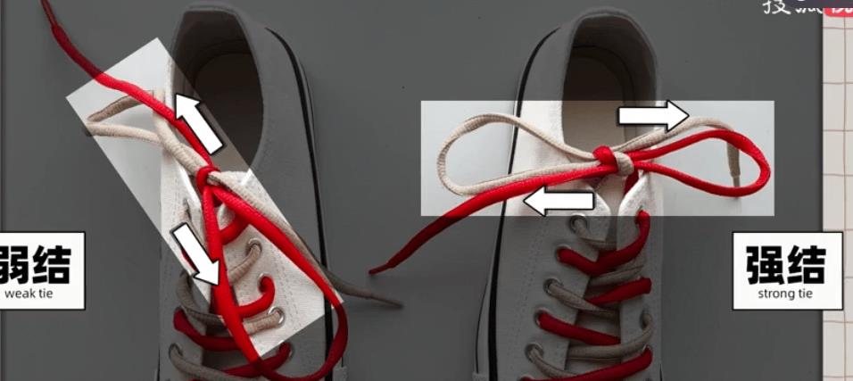 鞋带打结不易掉方法慢动作,鞋带老是松怎么打结