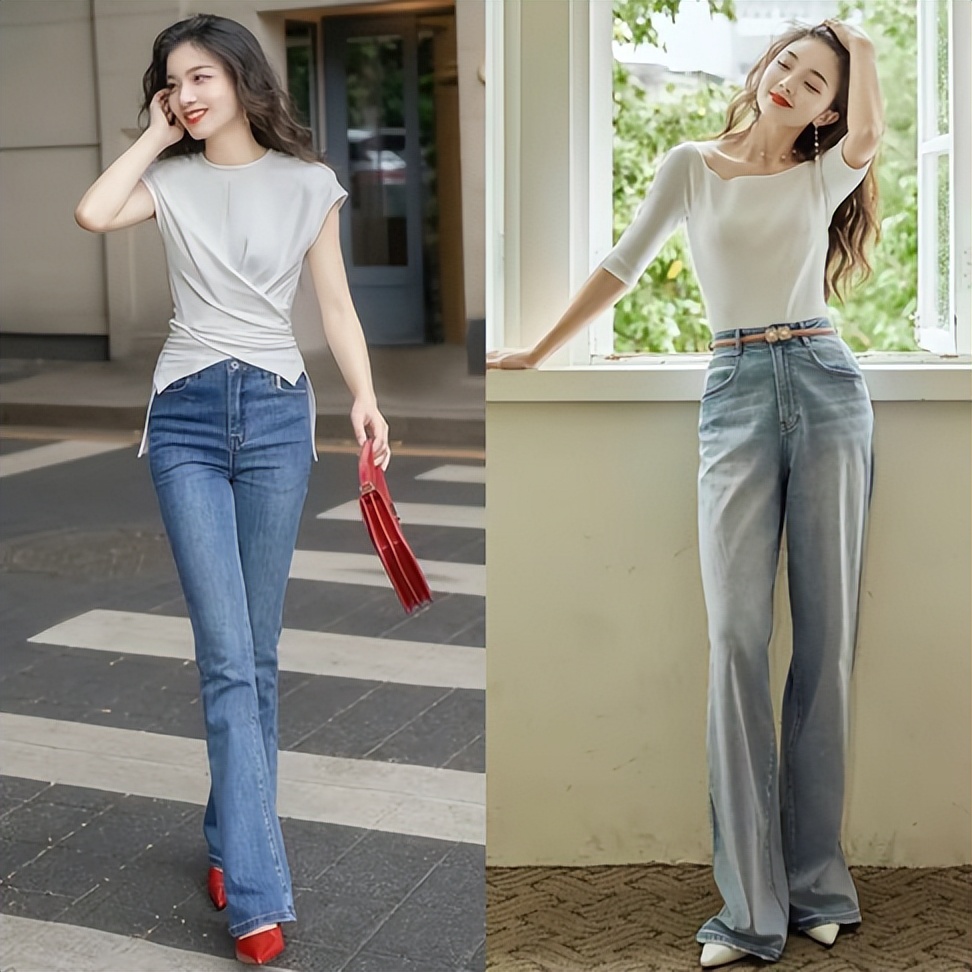 t恤穿搭小心机就是显高显瘦减龄,秋季显瘦内搭t恤