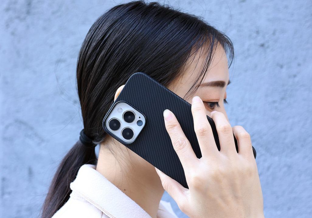 高颜值磁吸手机壳凯夫拉,高级感紫色凯夫拉手机壳