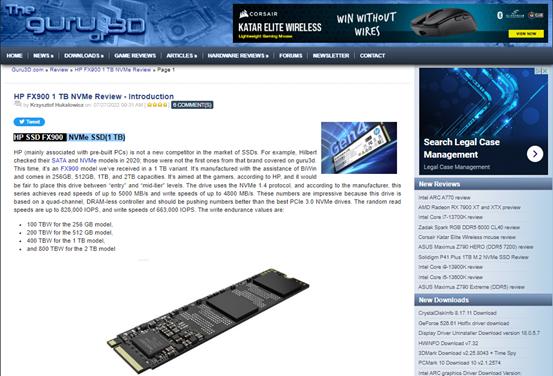 hpfx900pro1tb评测,惠普固态硬盘fx900pro测试