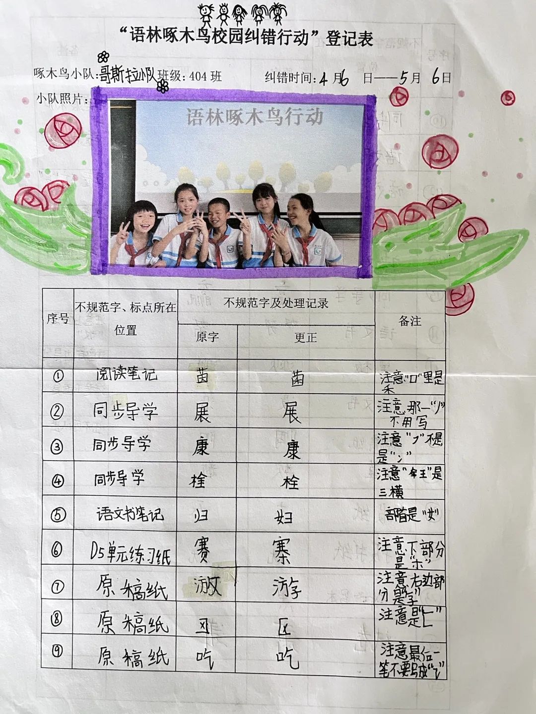 语林啄木鸟，纠错在行动——联和吴汉小学开展规范汉字系列活动