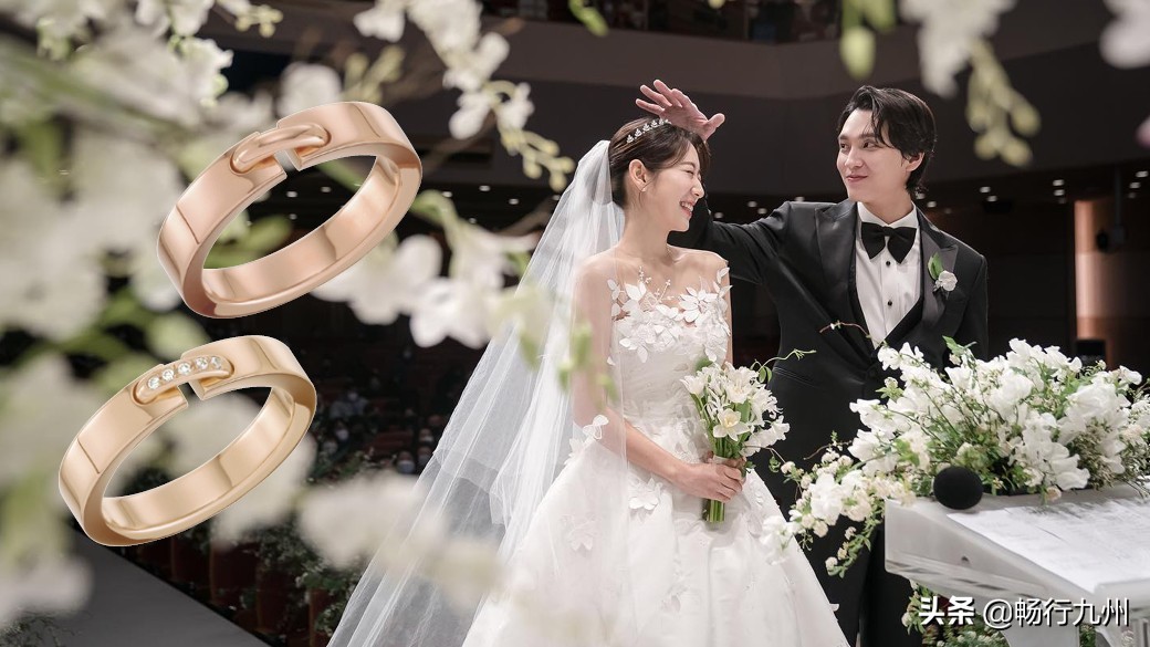 朴信惠婚戒,极简钻石对戒