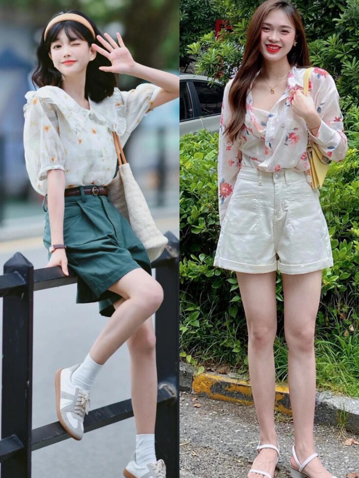 夏天穿时尚又好看的短裤,简约不简单夏季穿搭
