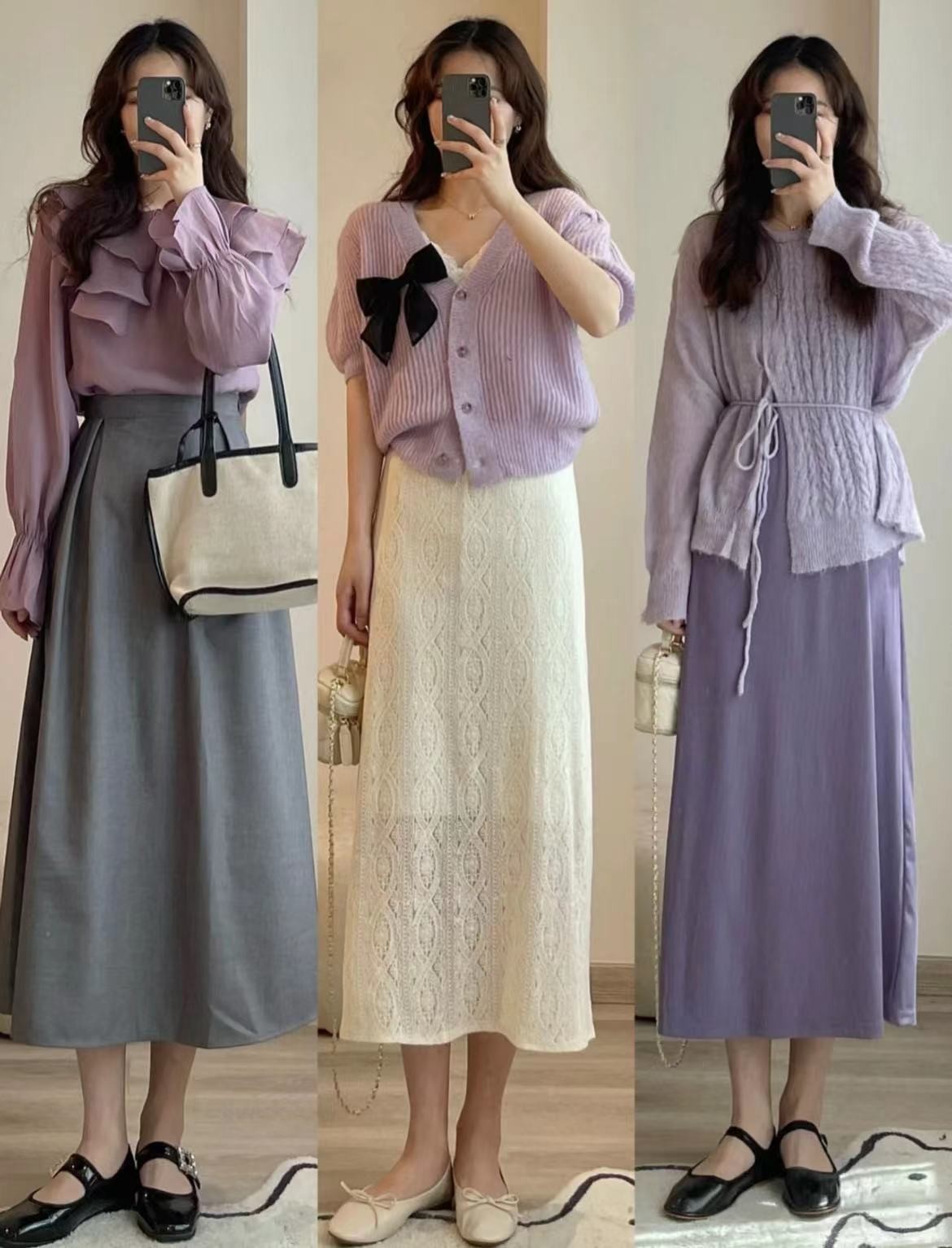 秋半身裙穿搭优雅,初春格子半身裙女生气质穿搭方法