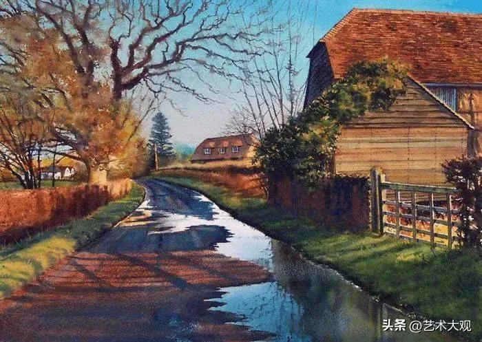 欧美风景水彩画名作,欧洲顶尖水彩大师的风景画欣赏