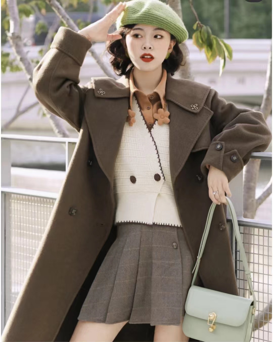 19套长款大衣内搭推荐,层次分明显高显瘦