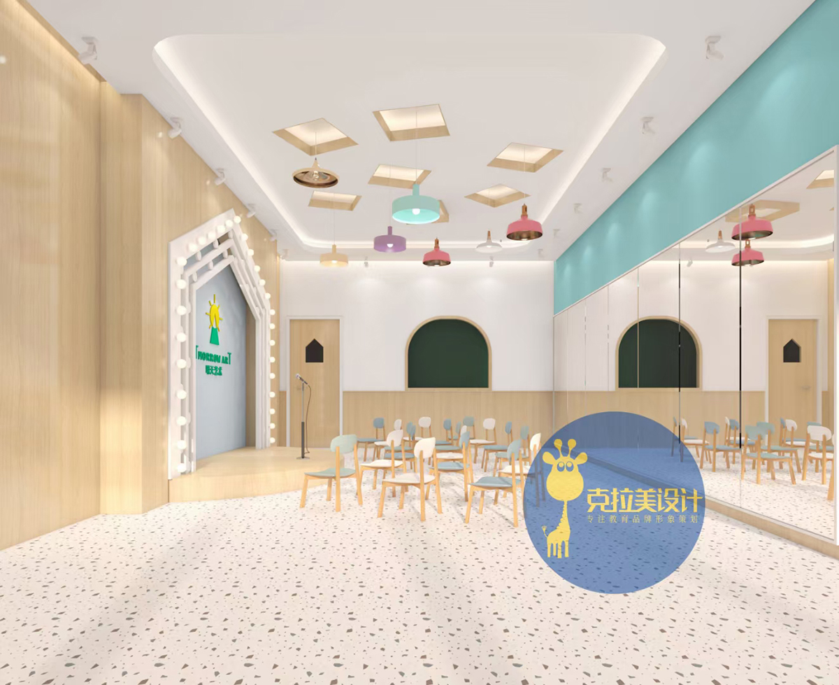 克拉美设计效果图,欧式幼儿园教室设计