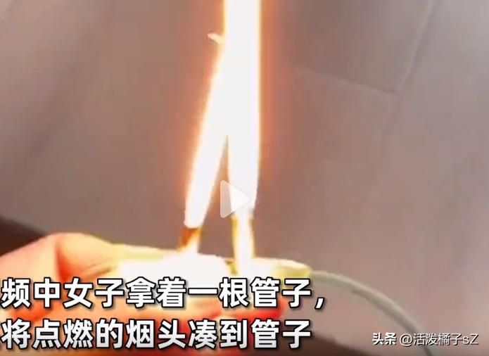 女子测试制氧机起火,制氧机把烟头点燃