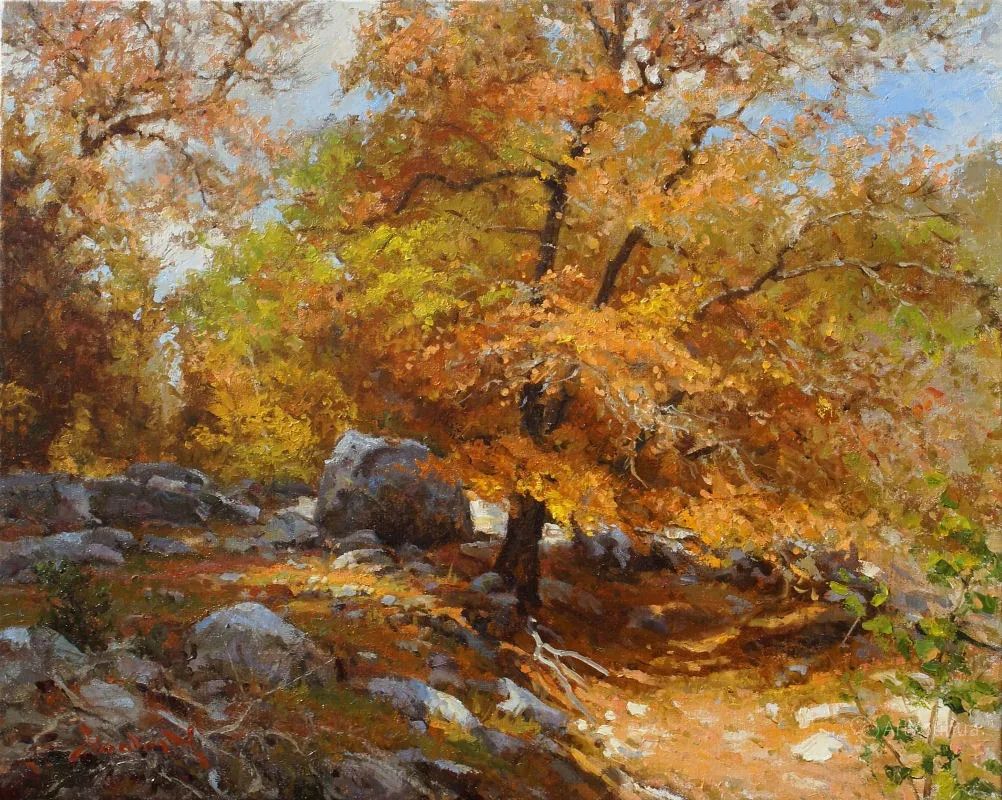 大师笔触生动的风景油画,视觉冲击力很强的风景油画图片