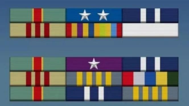 佩戴新式勋表的军人照片,如何佩戴军人勋表