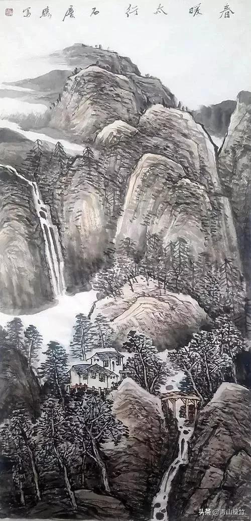 集名家精品山水画70幅欣赏,陈学良山水画精品欣赏40幅