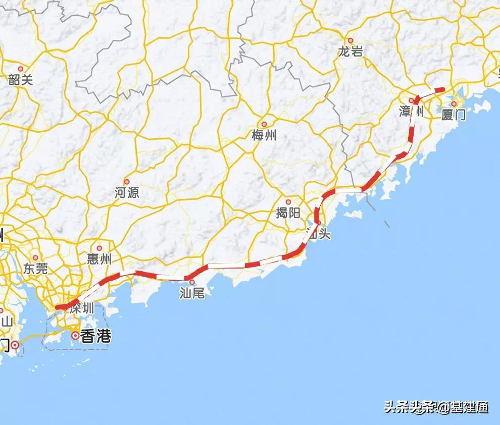 中国沿海高铁最新线路图,已经建成的350km高铁规划图