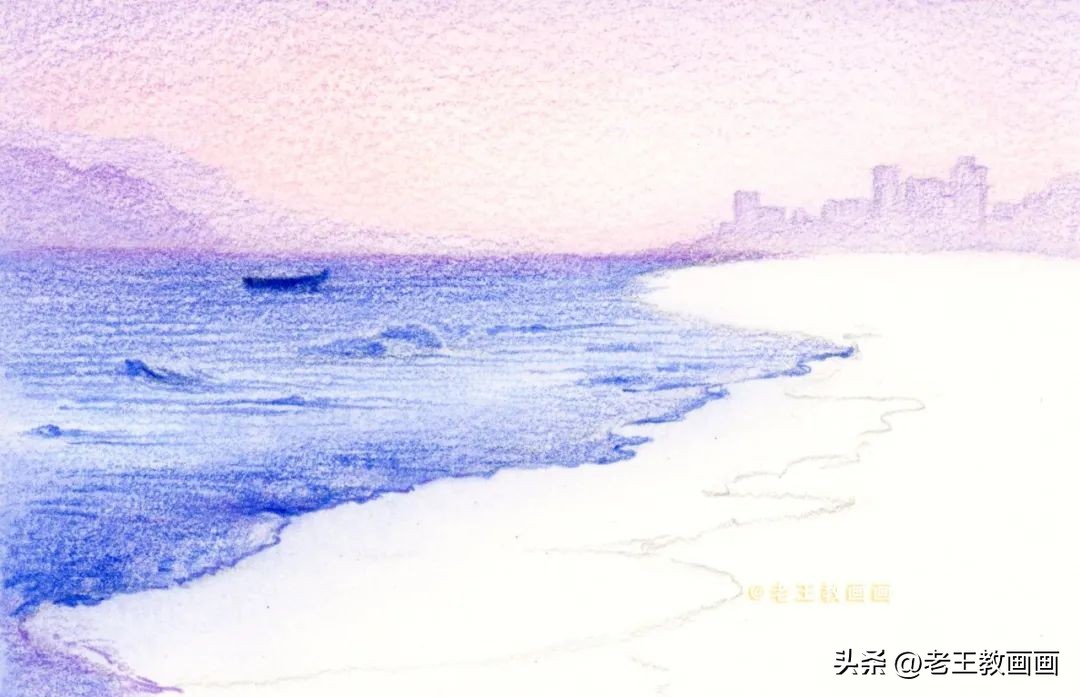 关于夏天的海滩的主题画,夏日海滩风景画
