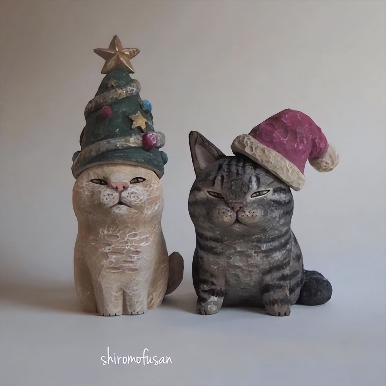 日本艺术家木雕猫,日本木雕猫