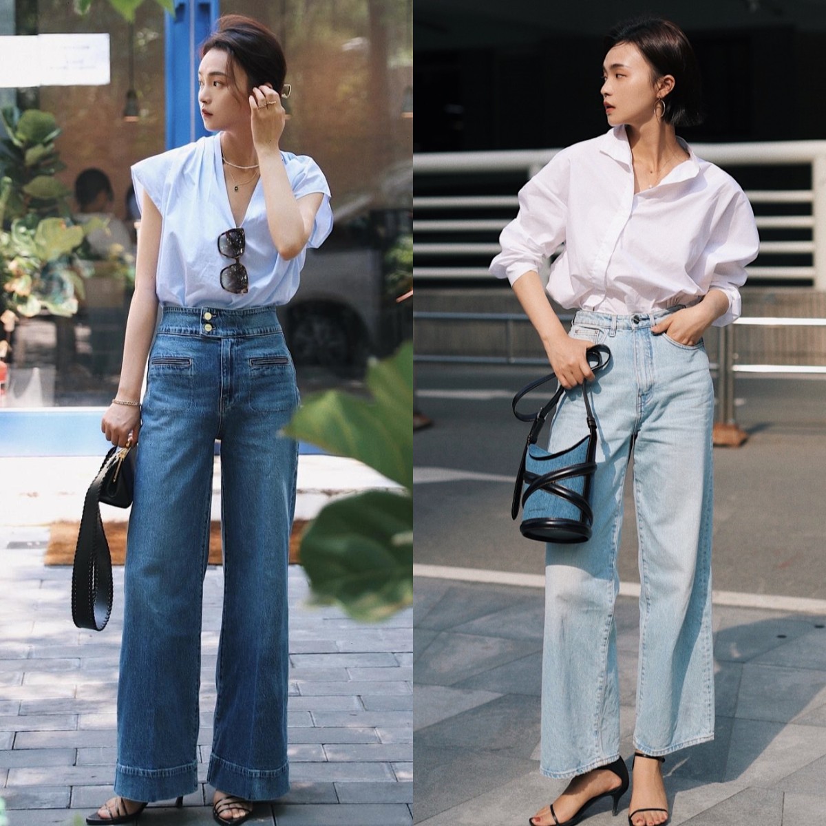 百搭阔腿裤穿搭有技巧,阔腿裤搭什么上衣显瘦夏季