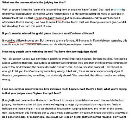 苏翊鸣冬奥比赛项目打分问题,苏翊鸣比赛裁判长承认打错分数