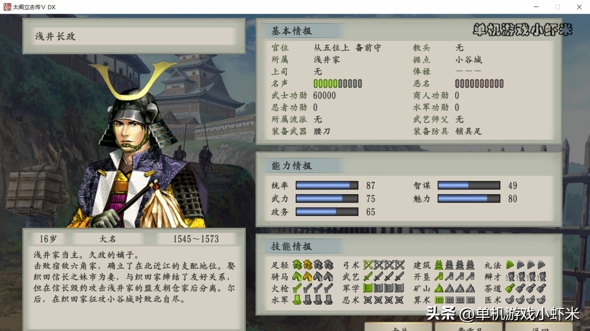 太阁立志传5dx武将排名,太阁立志传5dx推荐人物